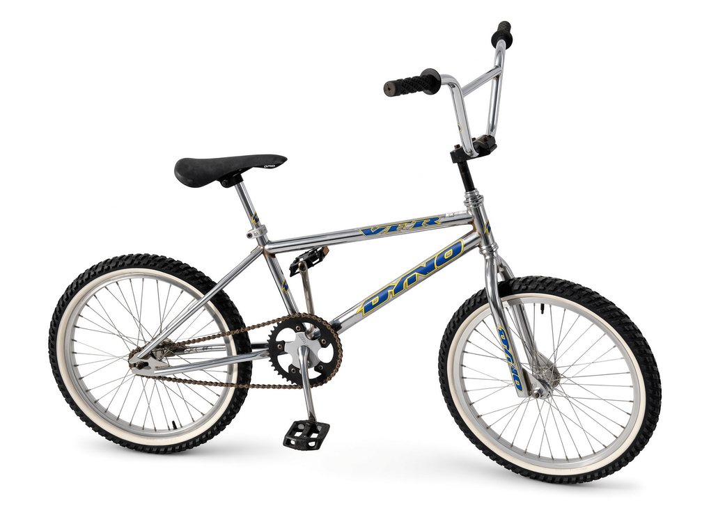 Chrome Dyno VFR mid school BMX with blue and gold graphics